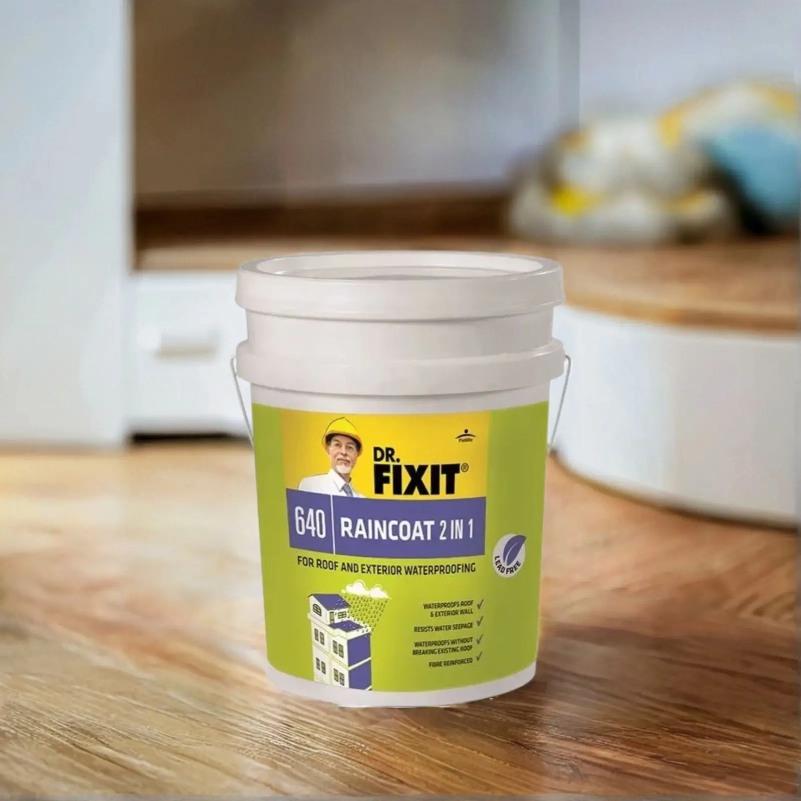 4 Liter 2 In 1 For Roof And Exterior Waterproofing Raincoat DR. Fixit Brand