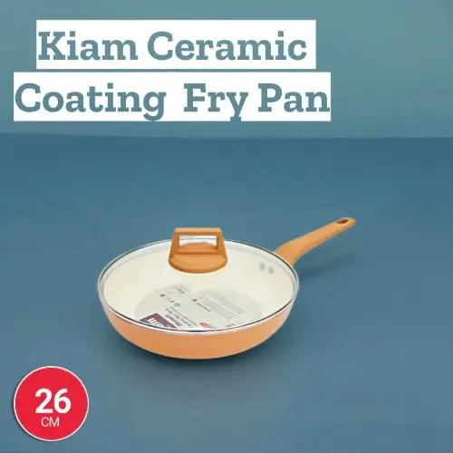 Kiam Ceramic Non-Stick Fry Pan 26cm Glass Lid