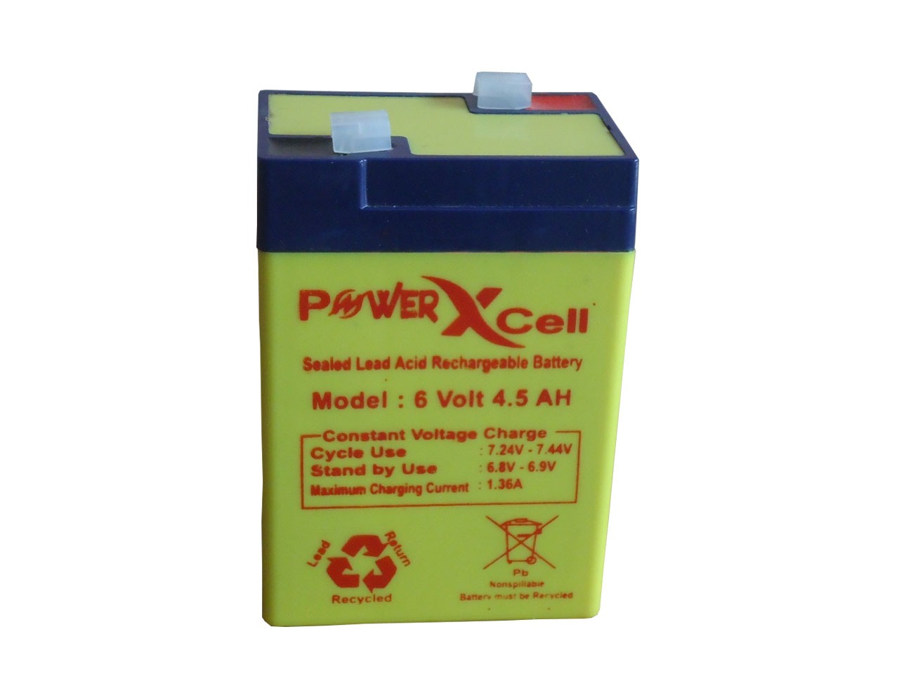 6 Volt 4,5 AH Clip Type